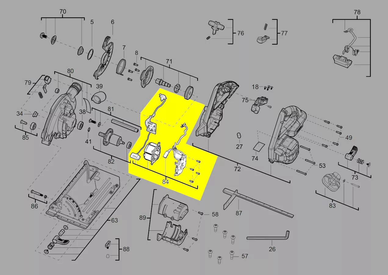 stator moteur réf. 4931472865 AEG